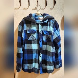 DC Apparel Division Mens Flannel Plaid Long Sleeve Button Up Size Large